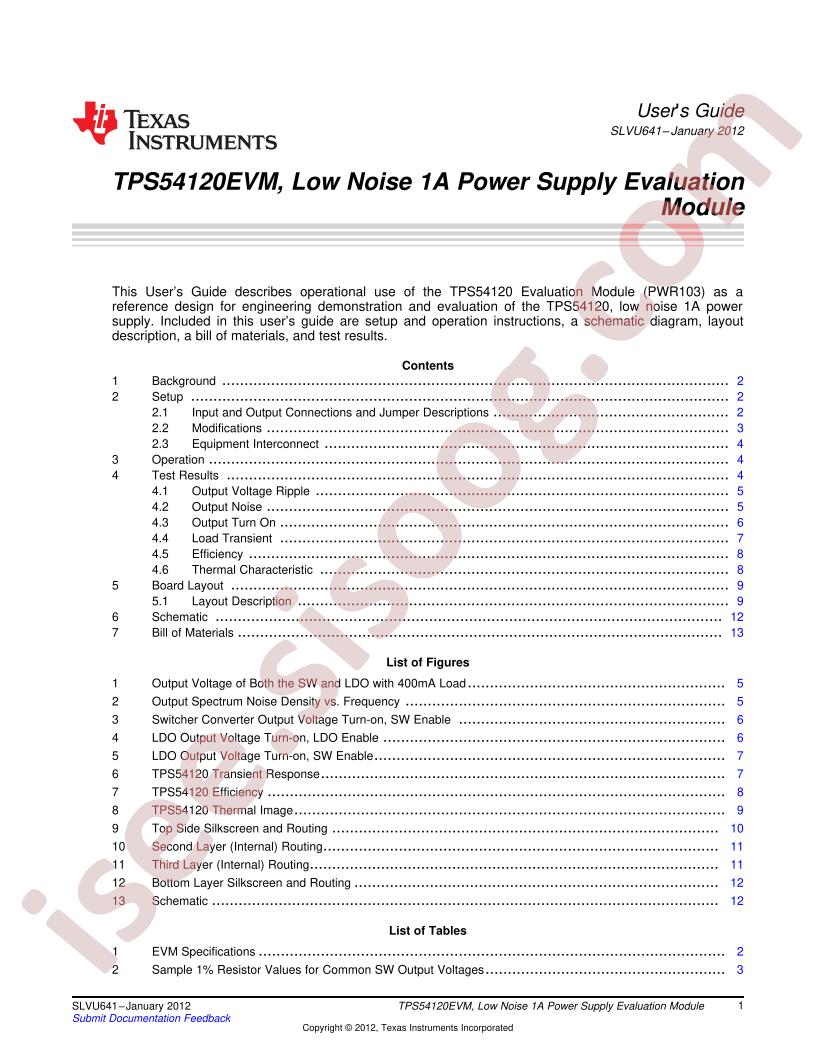 TPS54120EVM User Guide