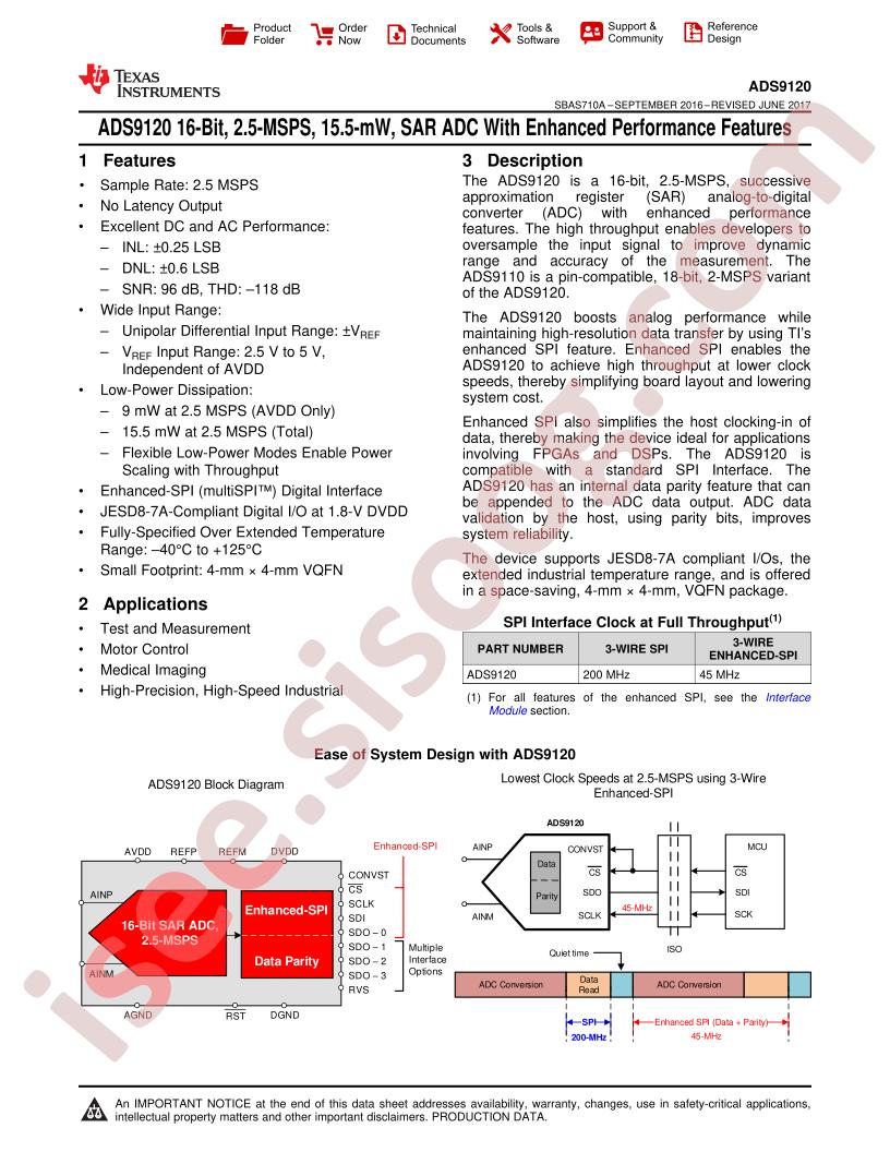 ADS9120 Datasheet