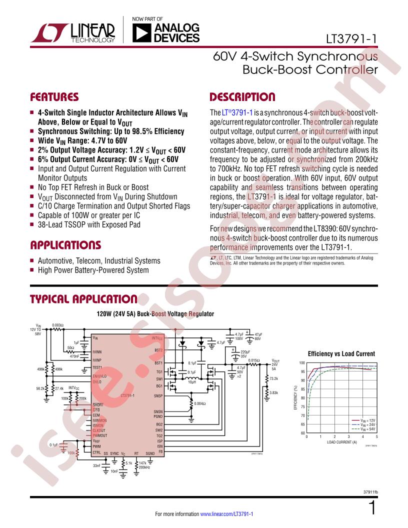 LT3791-1 Datasheet
