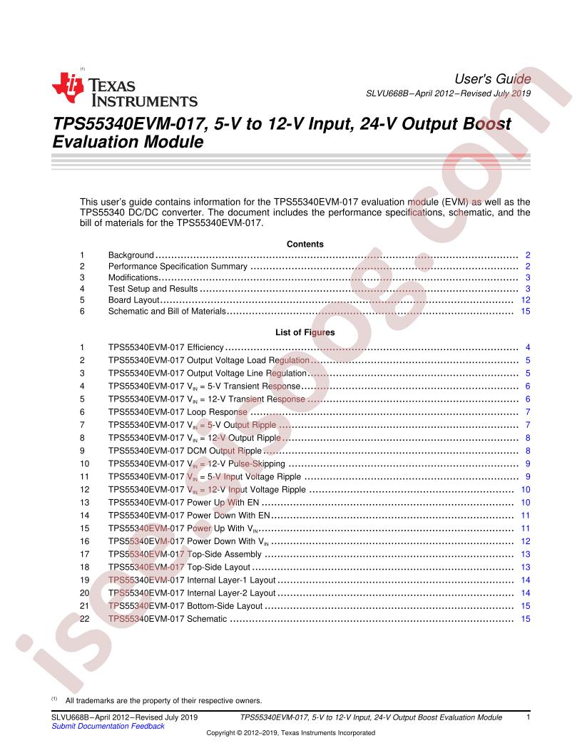 TPS55340EVM-017 User Guide