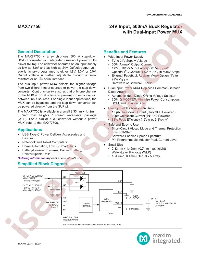 MAX77756 Datasheet