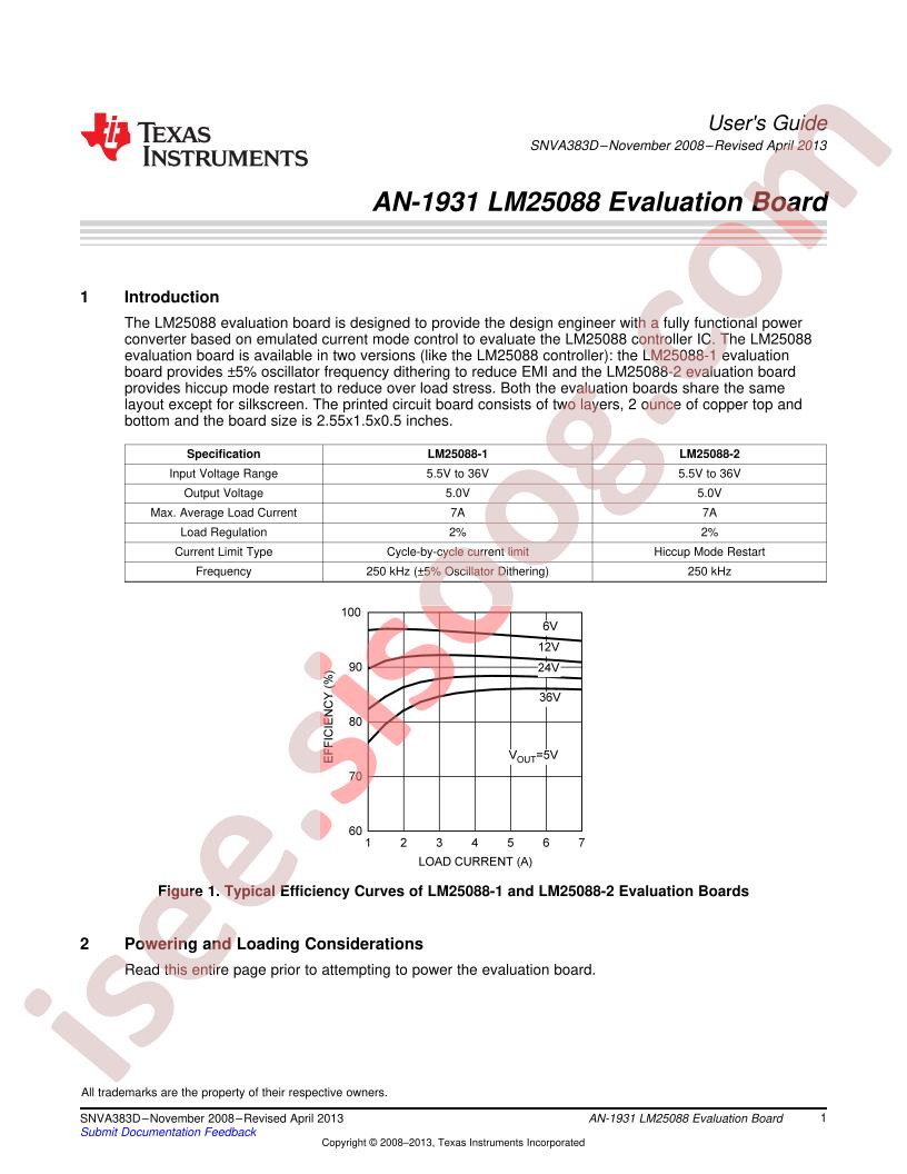 LM25088 Eval Board AppNote