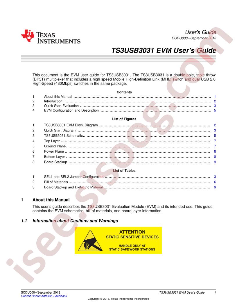 TS3USB3031EVM User Guide