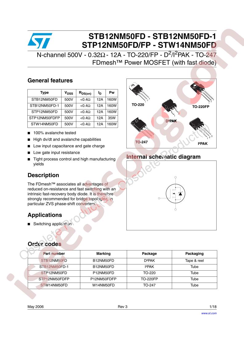 STx12NM50FD(-1,FP)