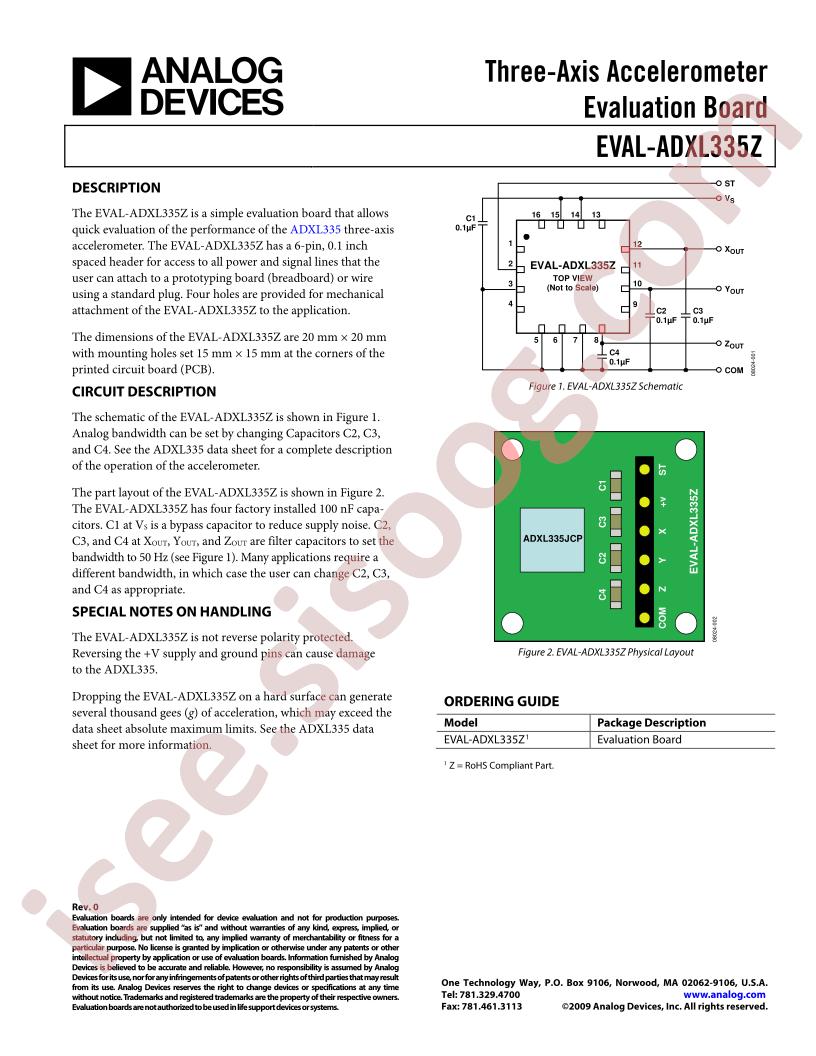 EVAL-ADXL335Z