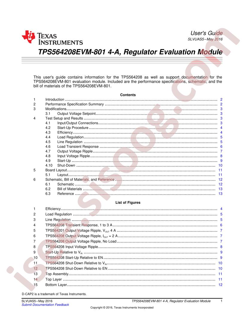 TPS564208EVM-801 User Guide