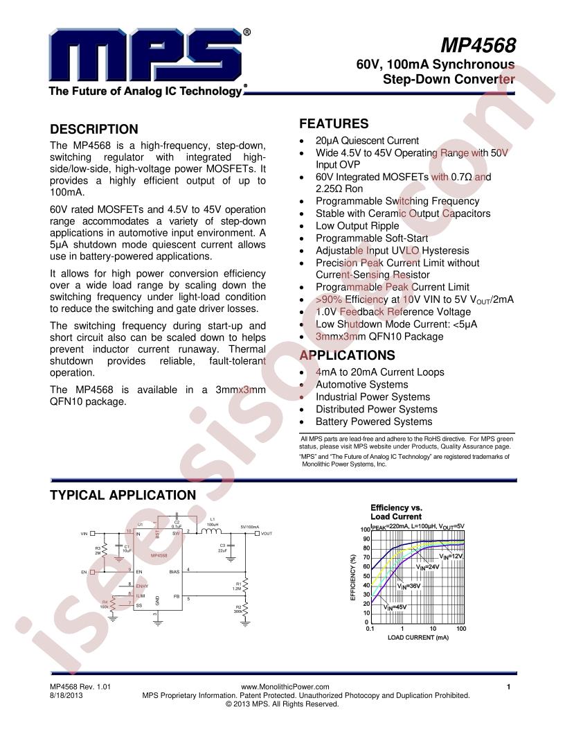 MP4568 Datasheet