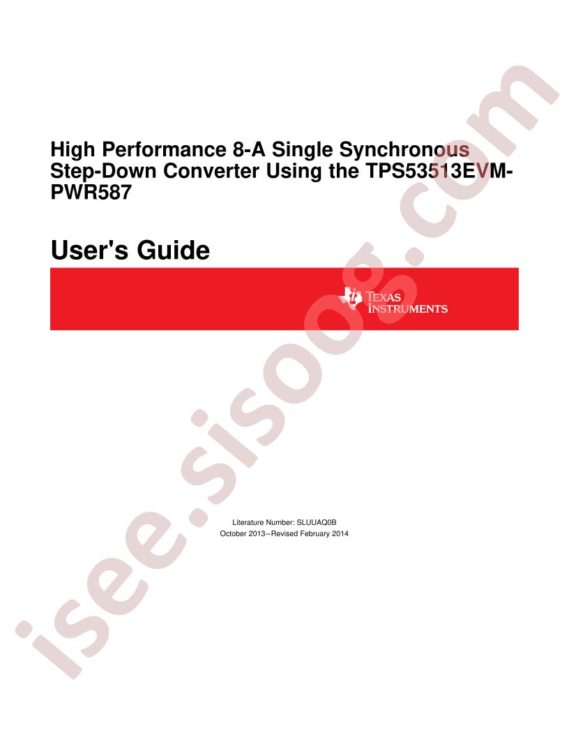 TPS53513EVM-PWR587 Guide