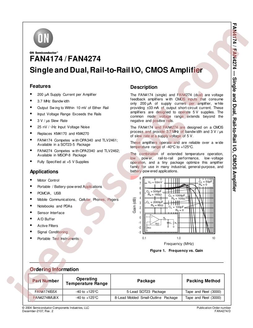 FAN4174/FAN4274