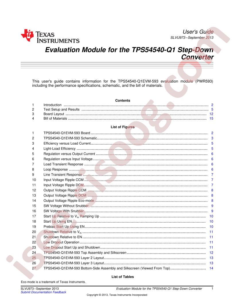 TPS54540-Q1EVM-593 User Guide