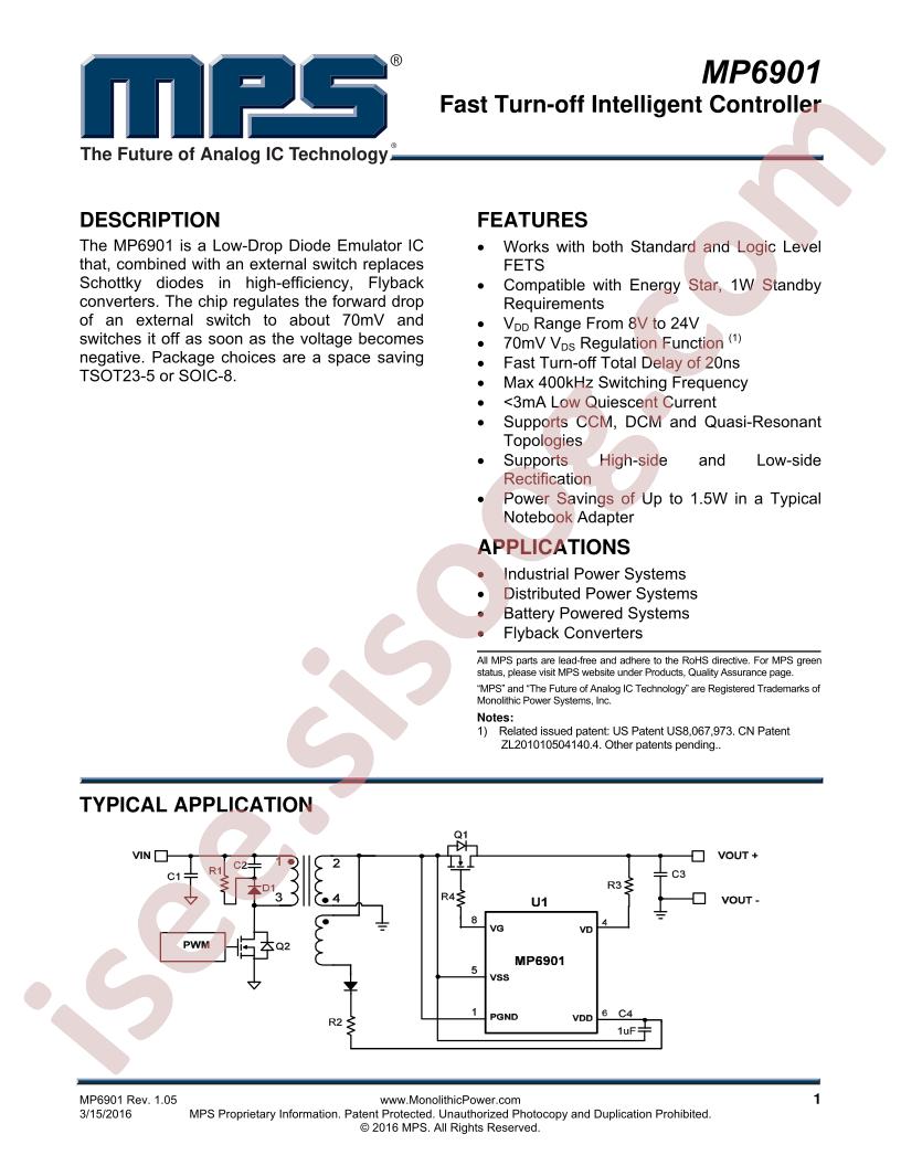 MP6901 Datasheet