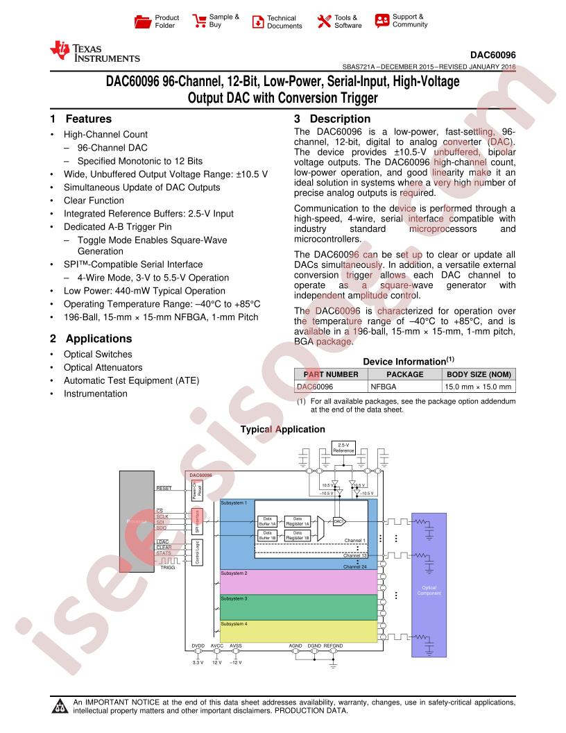 DAC60096 Datasheet