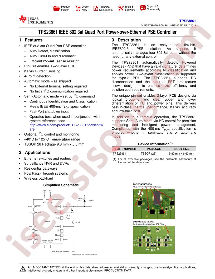 TPS23861 Datasheet