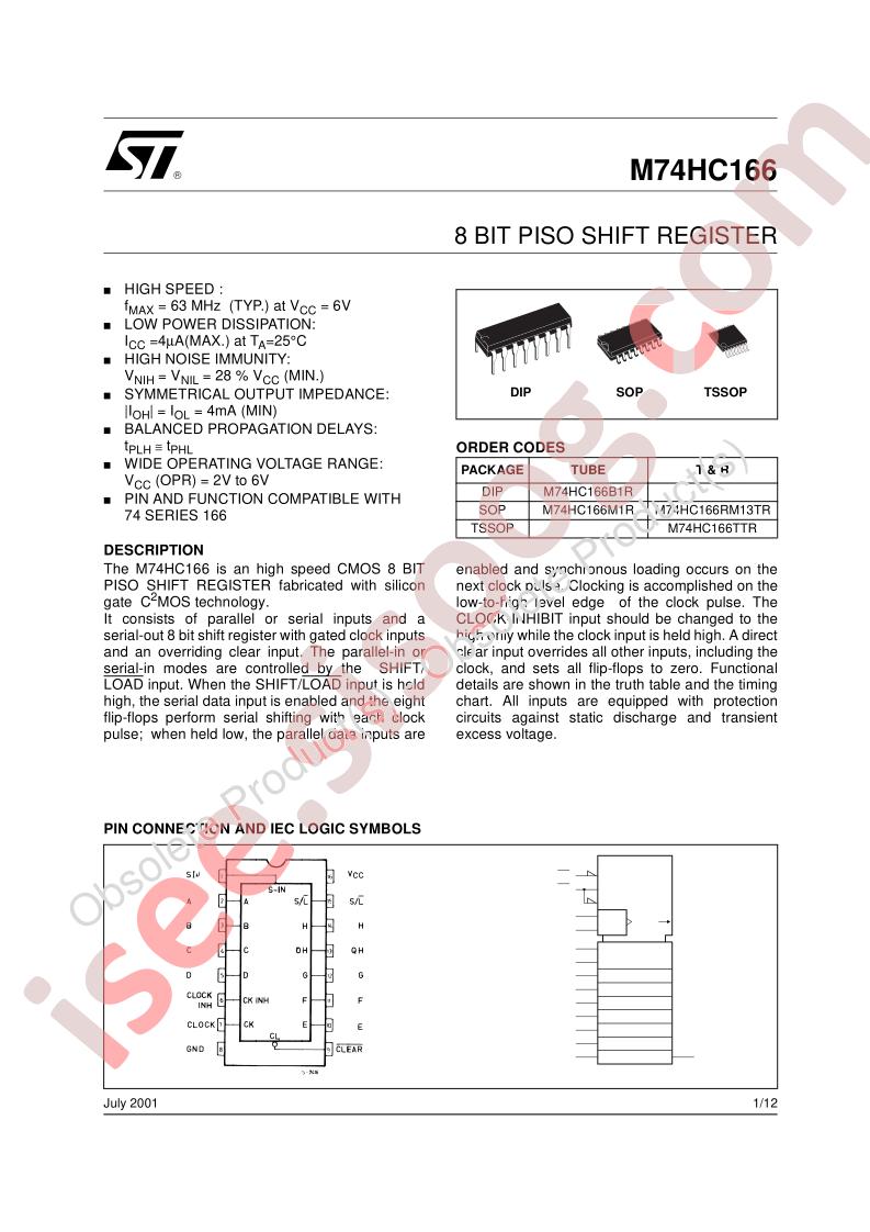 M74HC166
