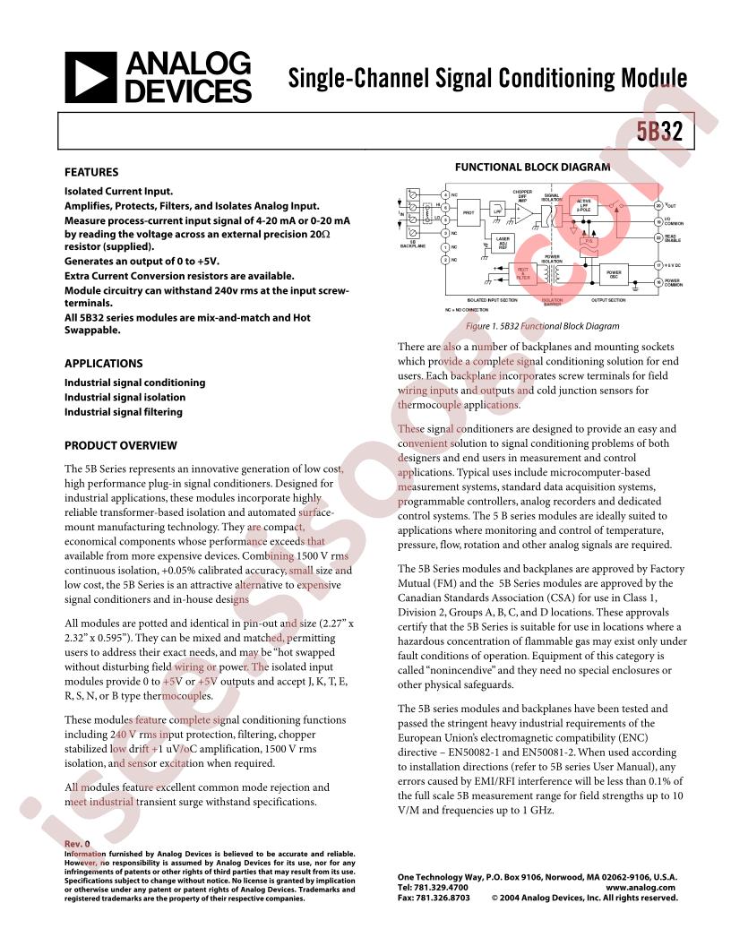 5B32 Datasheet