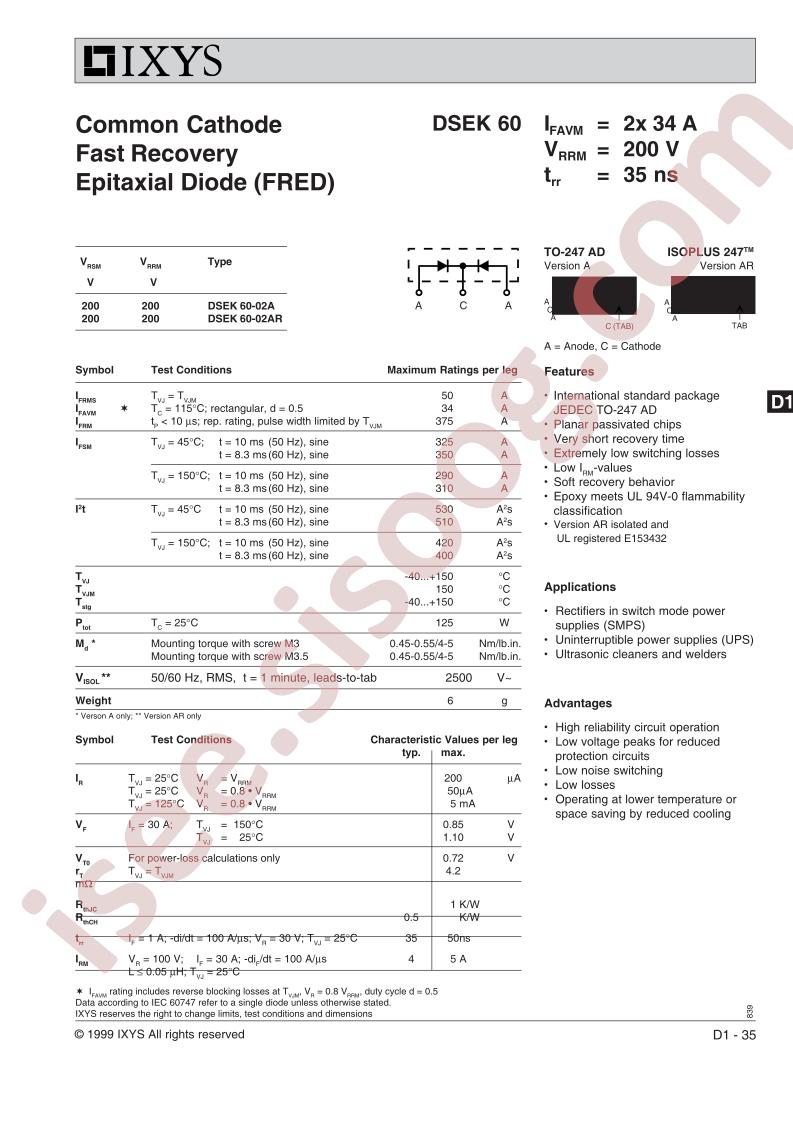 DSEK60-02A/AR Type