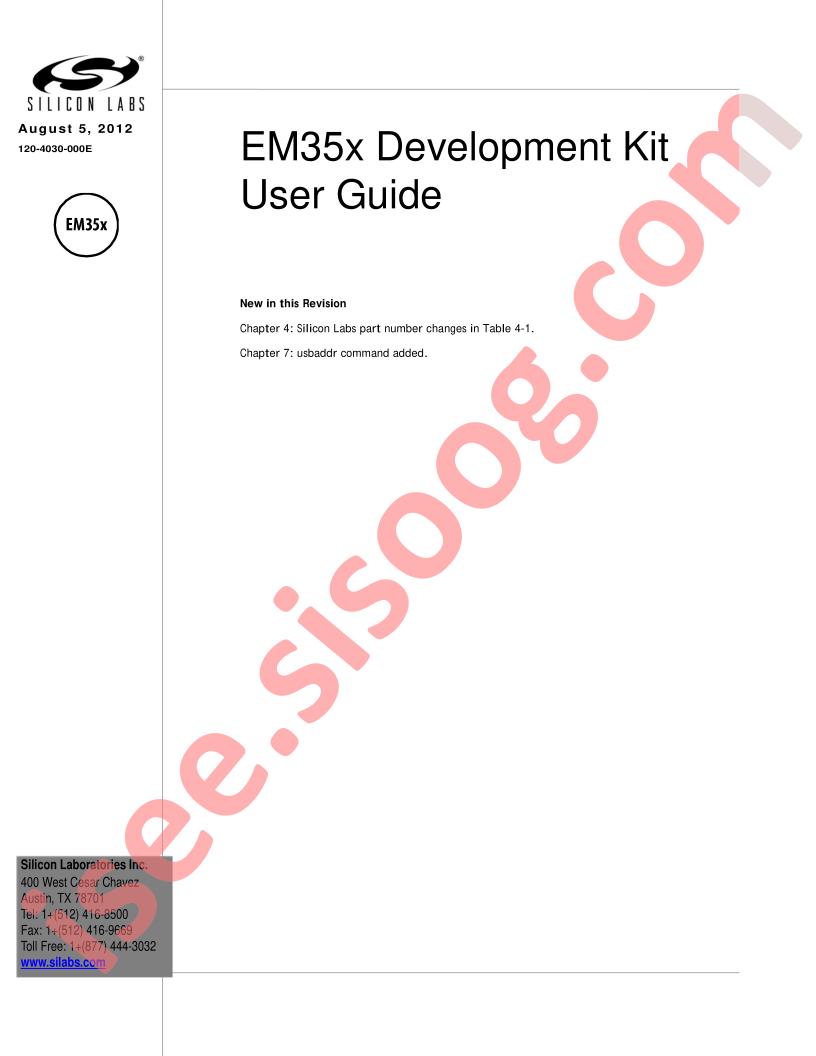 EM35x Dev Kit Guide