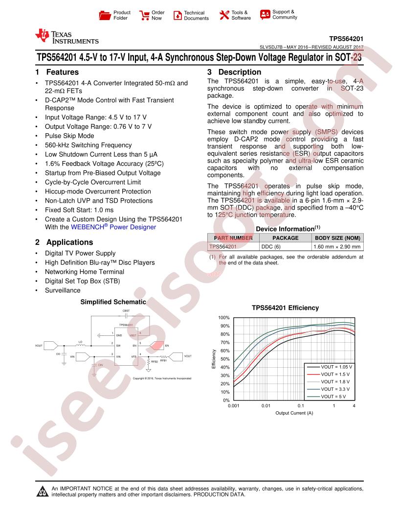 TPS564201 Datasheet