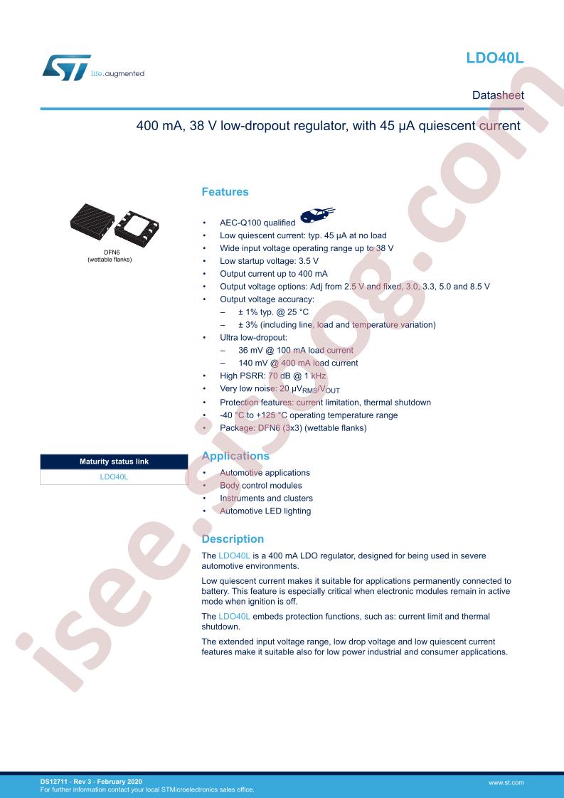 LDO40L Datasheet