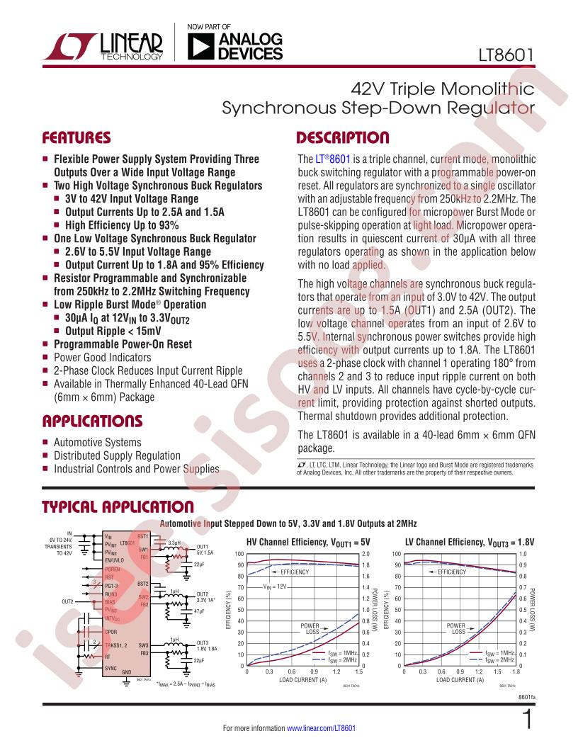 LT8601 Datasheet