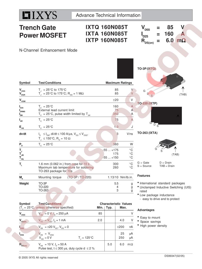 IXT(Q,A,P)160N085T