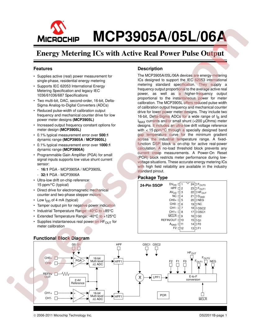 MCP3905A,05L,06A