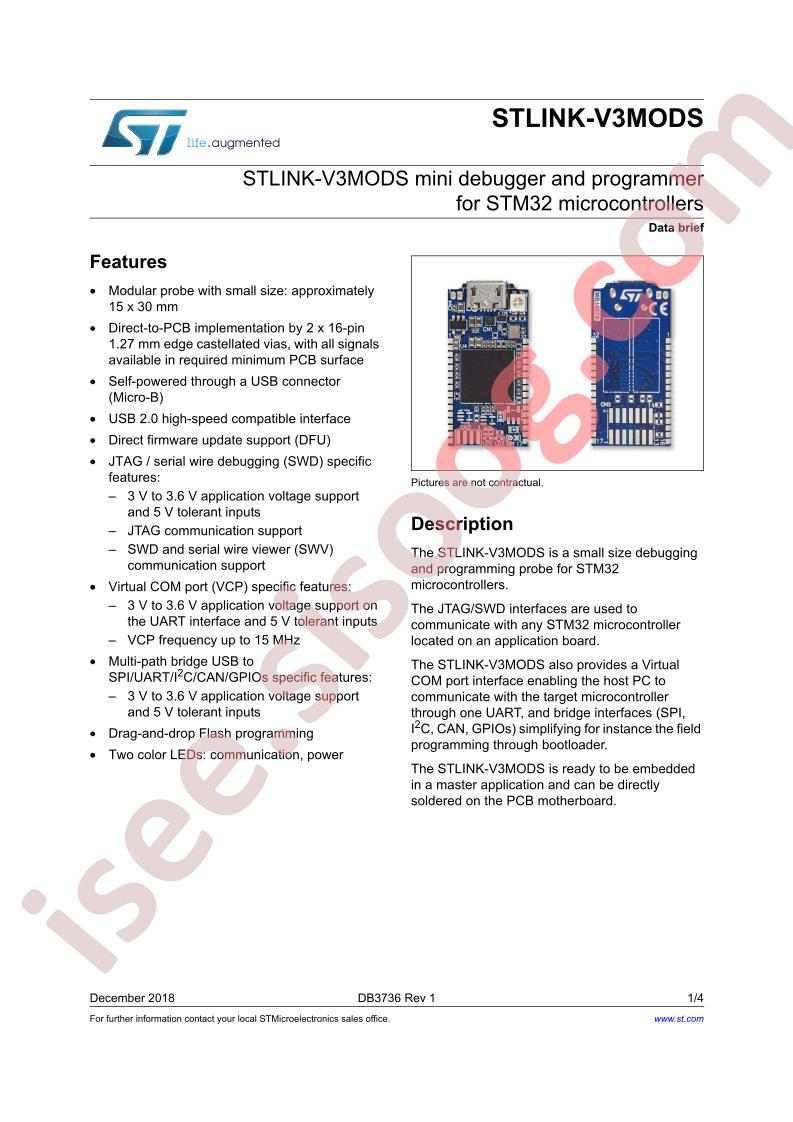 STLINK-V3MODS Data Brief