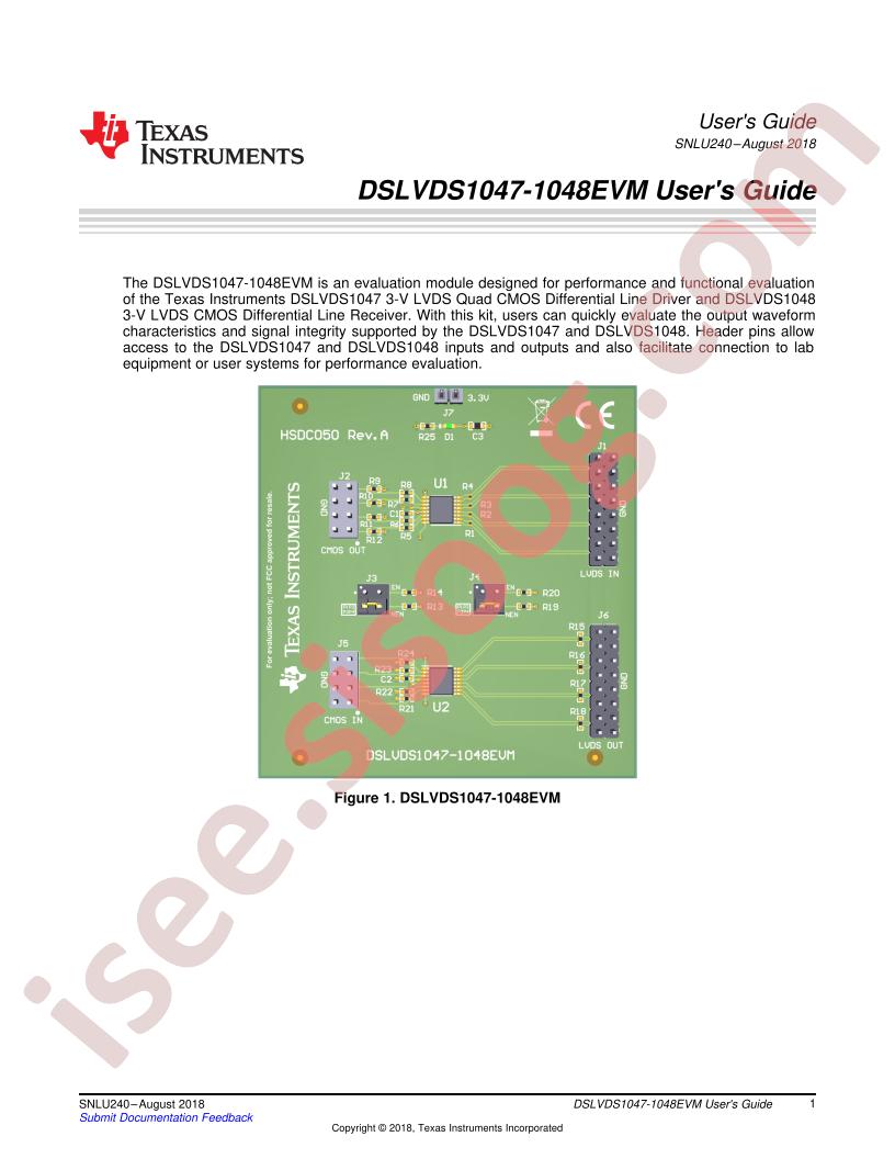 DSLVDS1047-1048EVM User Guide