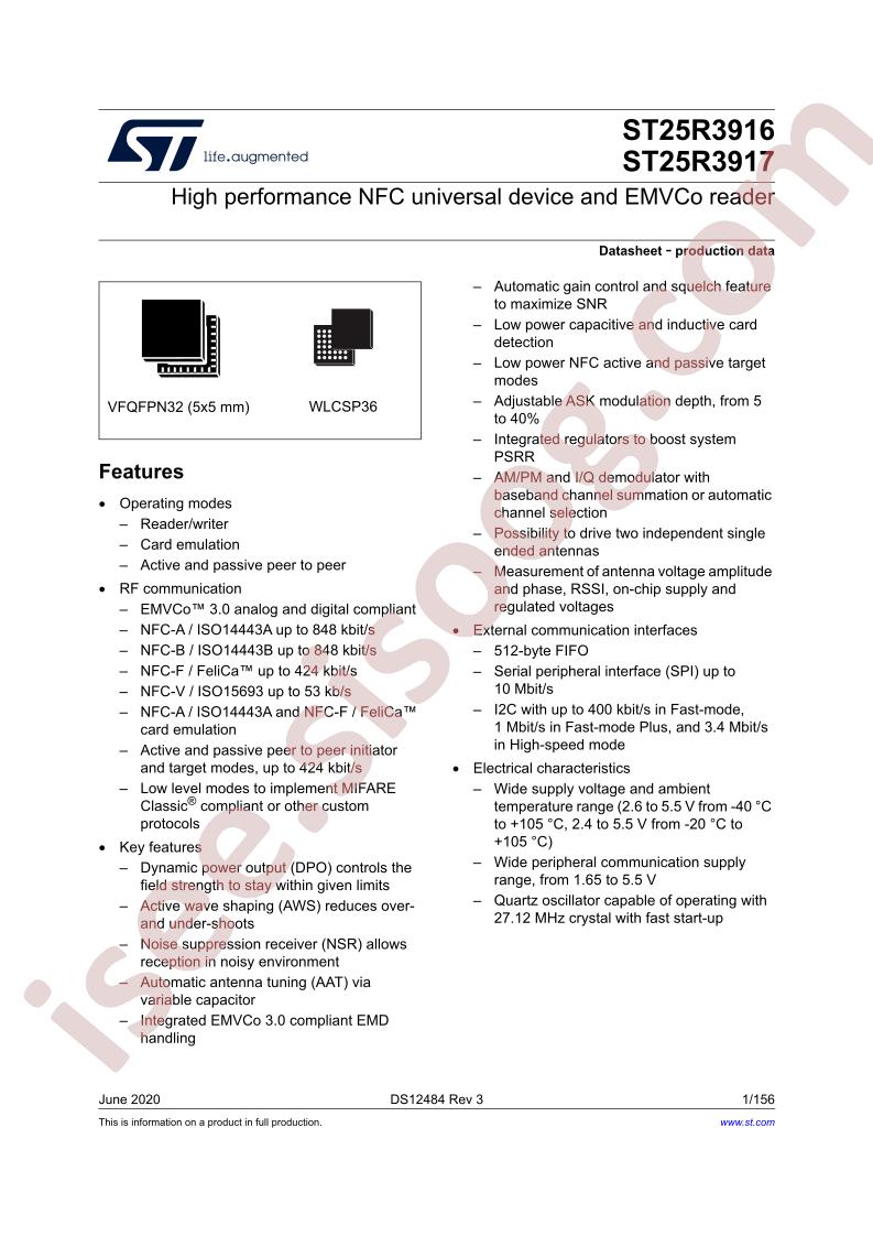 ST25R3916 Data Brief