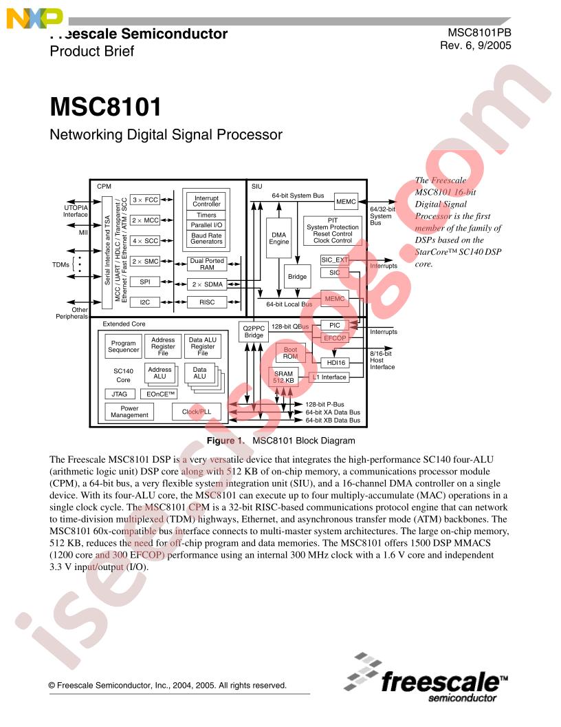 MSC8101 Prod Brief