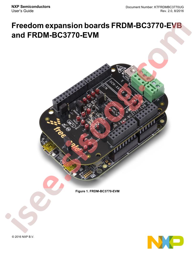 FRDM-BC3770-EVB/EVM User Guide