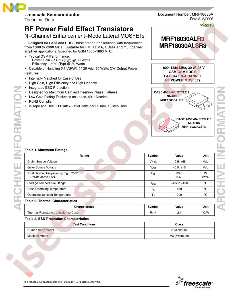 MRF18030A Series