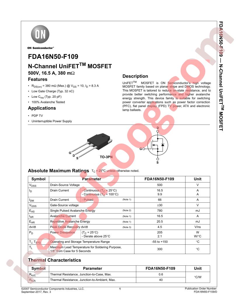 FDA16N50(_F109)