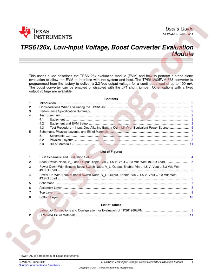 TPS6126xEVM User Guide