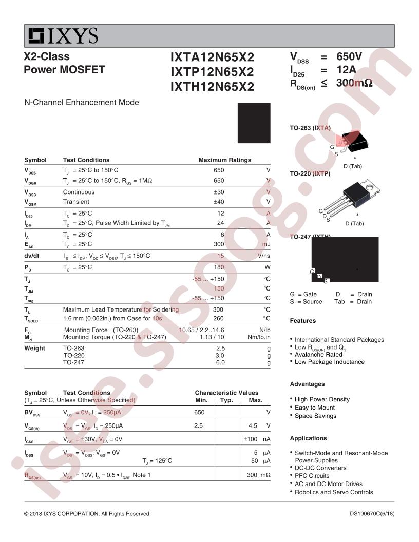 IXTx12N65X2