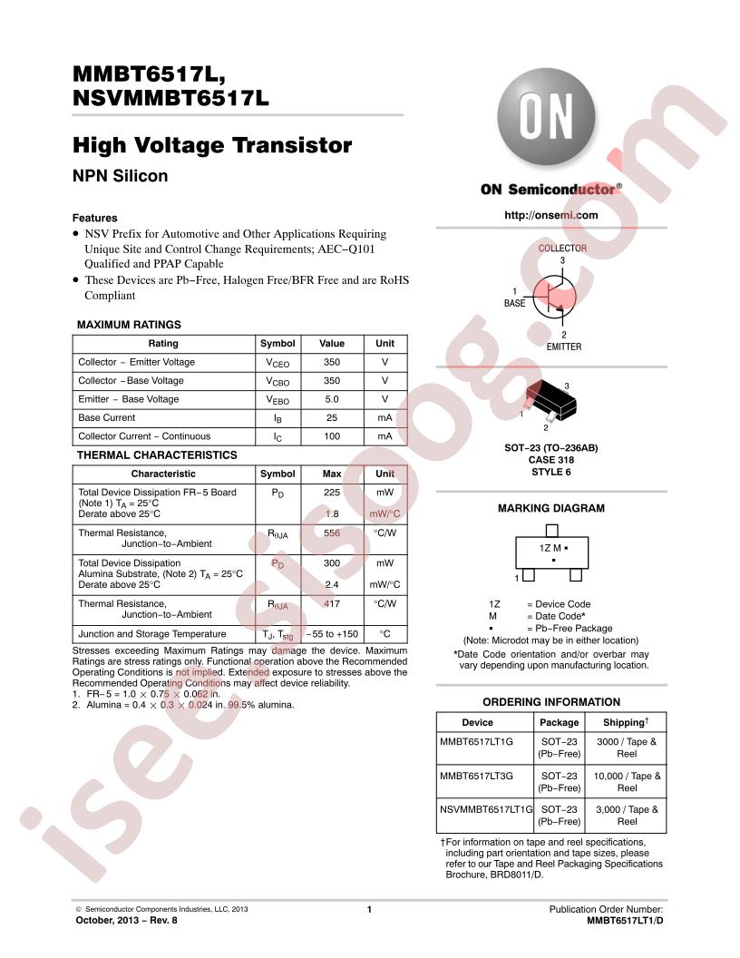 MMBT6517LT1, 3