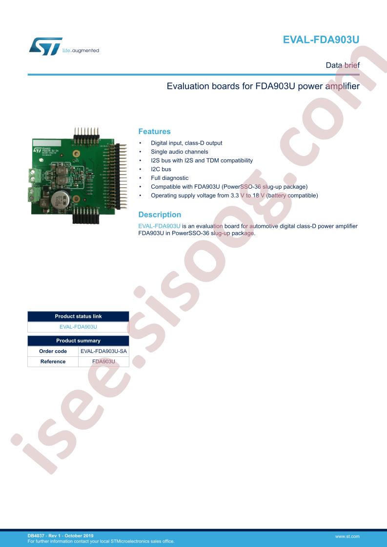 EVAL-FDA903U Data Brief