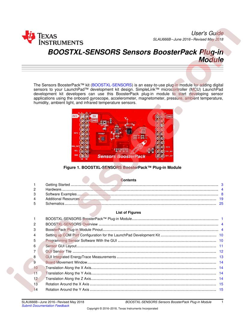 BOOSTXL-SENSORS User Guide