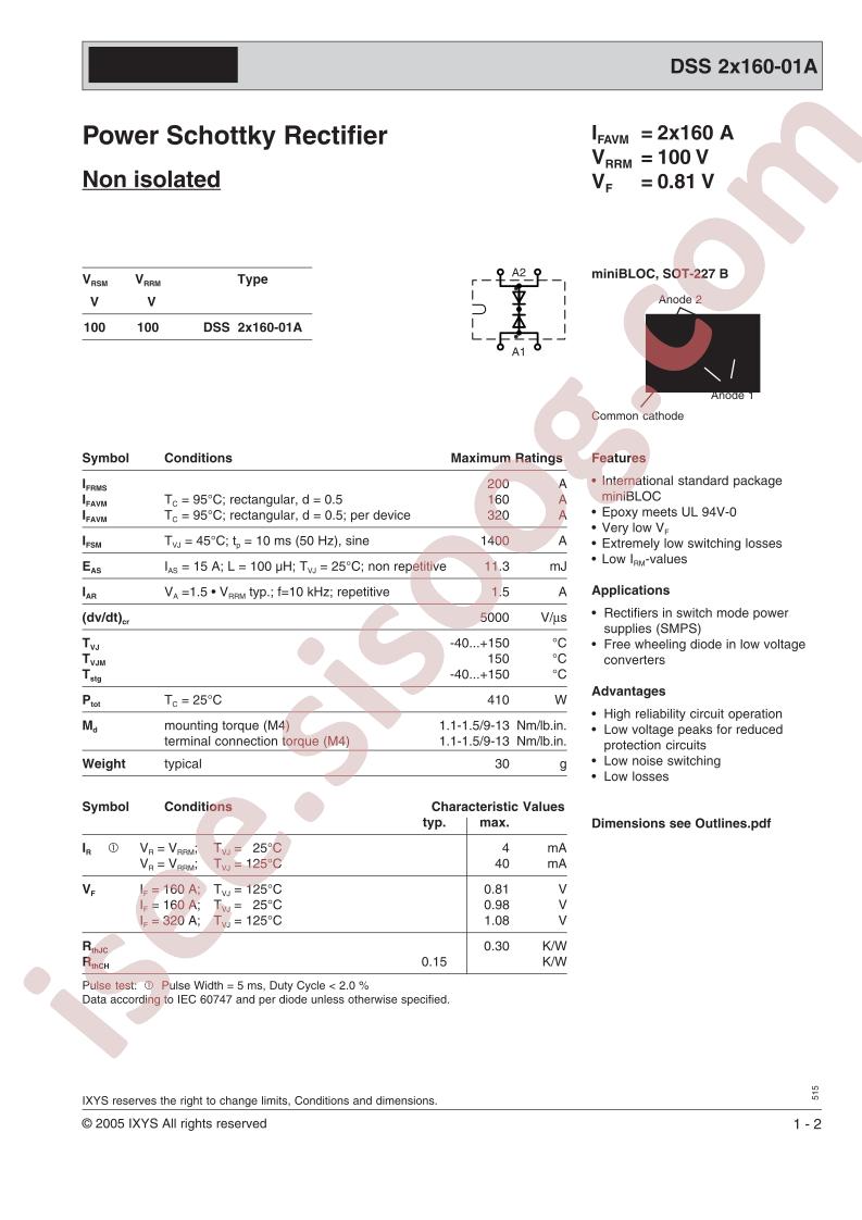 DSS2X160-01A