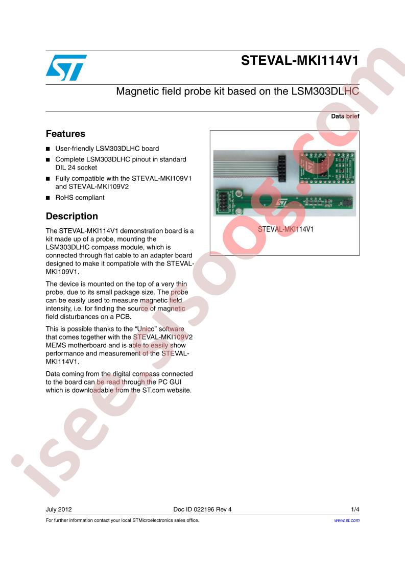 STEVAL-MKI114V1 Brief
