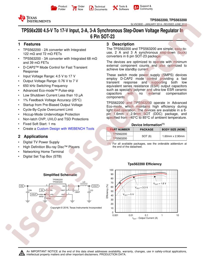 TPS562200,TPS563200 Datasheet