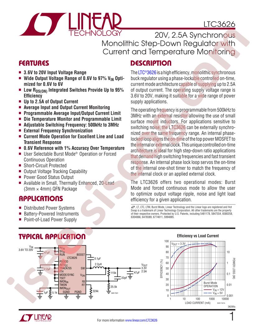 LTC3626 Datasheet