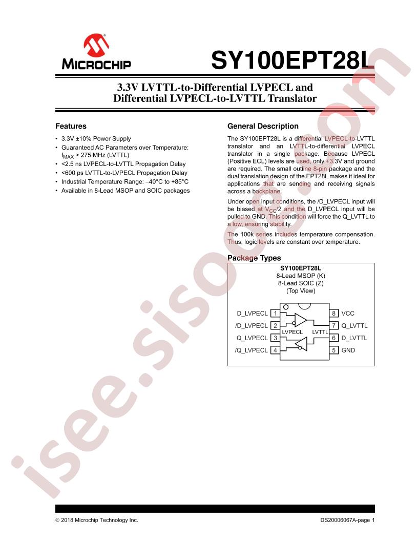 SY10EPT28L, SY100EPT28L