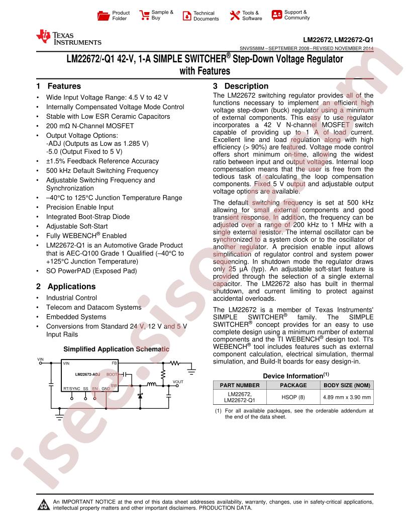 LM22672 Datasheet