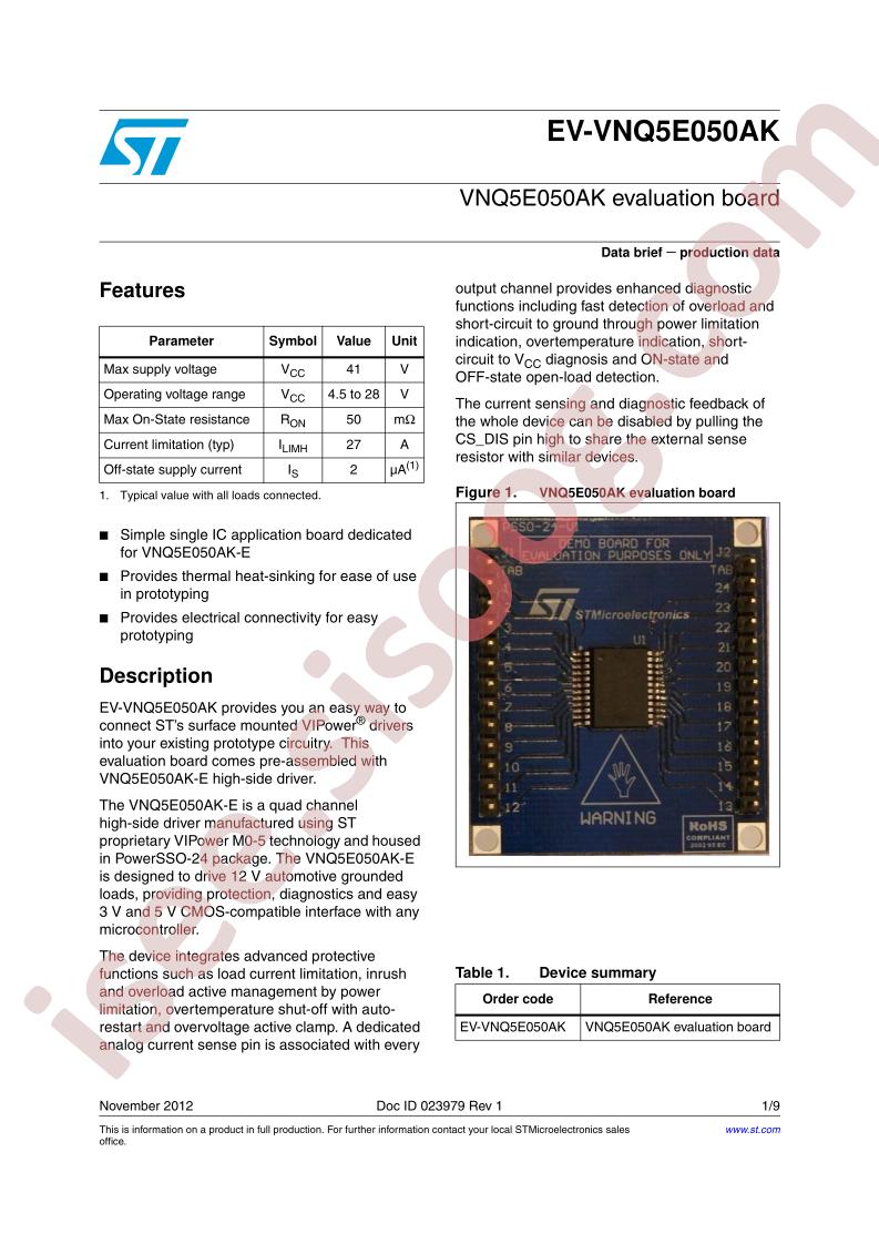 EV-VNQ5E050AK Brief