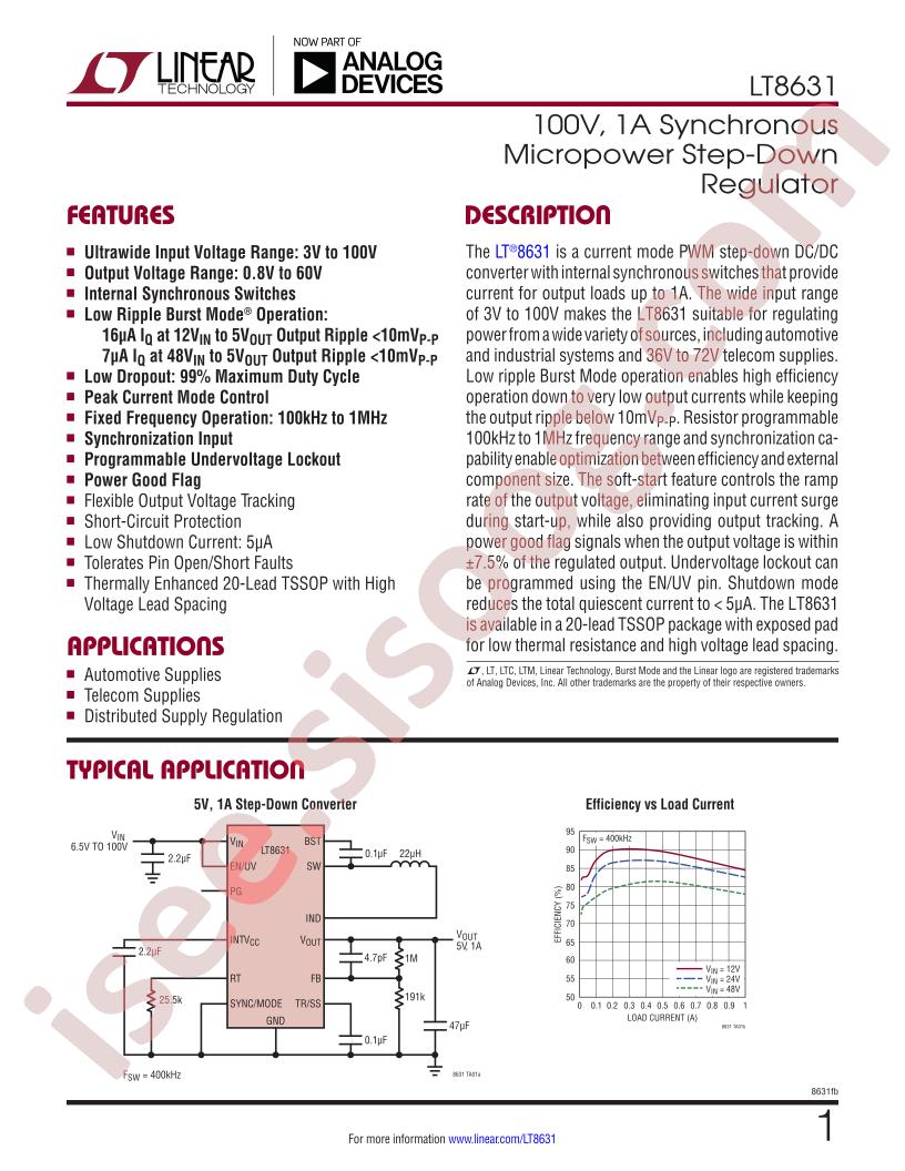 LT8631 Datasheet