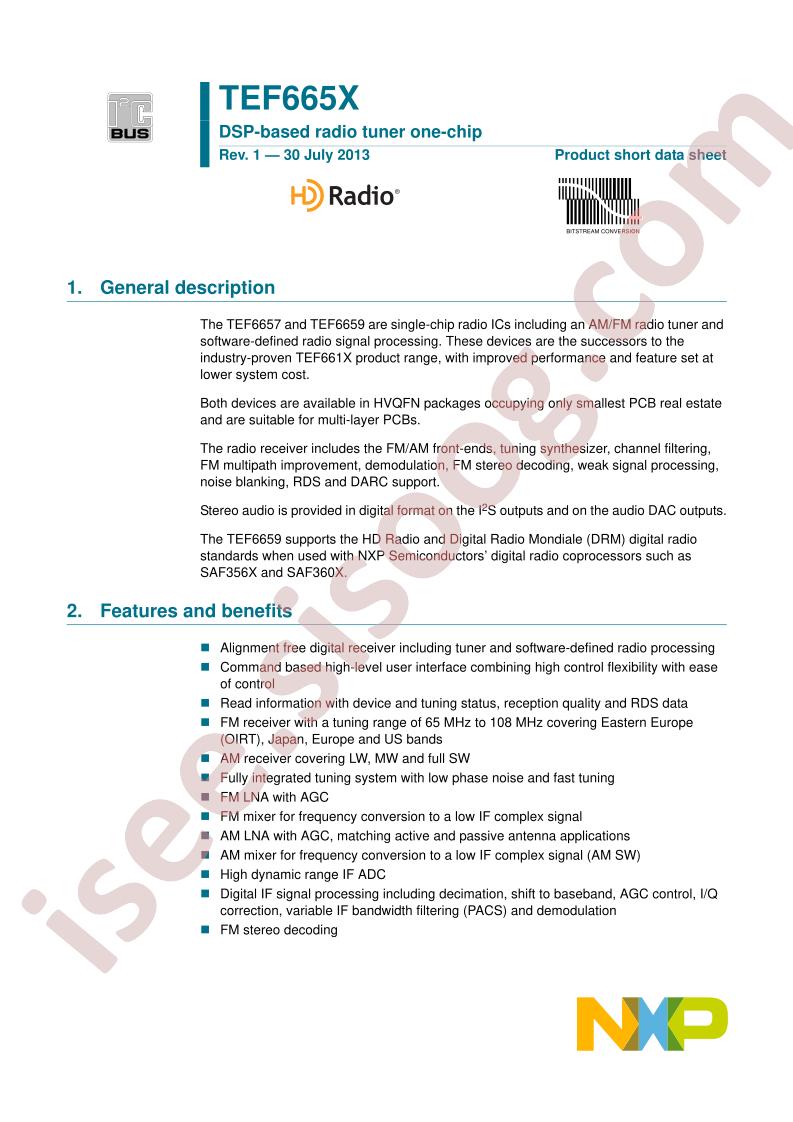 TEF665x Short Datasheet