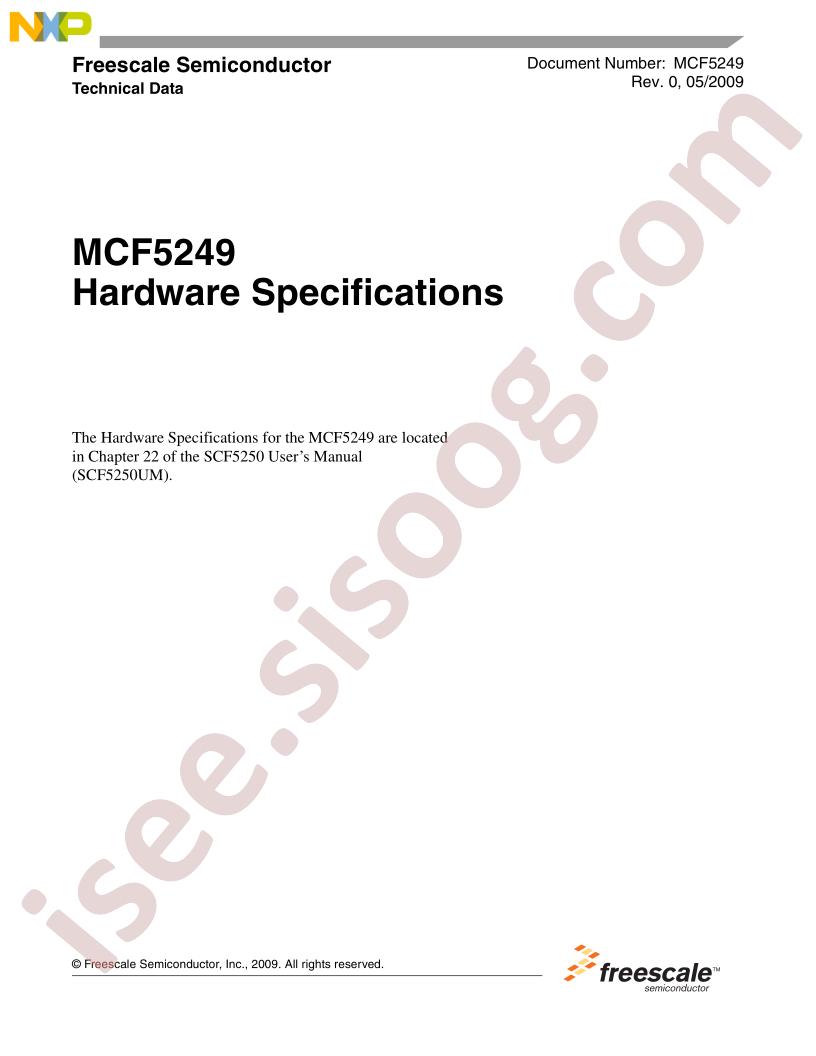 MCF5249 Hrdw Spec