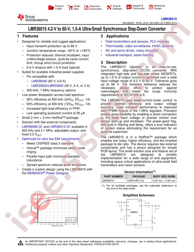 LMR36015 Datasheet