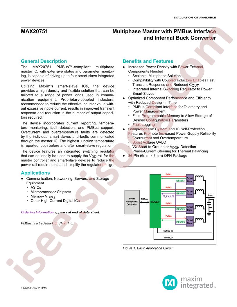 MAX20751 Datasheet